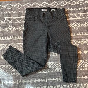 Nine West Black/Gray Houndstooth Skinny Stretchy Pants